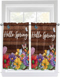 Spring Flowers Kitchen Curtains 45 Inches length, Watercolor Farmhouse Colorful by Unknown