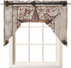 Country Star Swag Kitchen Curtains Valance and Tier Set, VintageRust Yellow - Image 6
