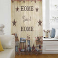 Farm Sheer Curtains 84 Inch Length American Country Barn Star Vintage Berry by Unknown