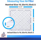 Filter King 15.25x15.25x0.5 Air Filter | 4-PACK | MERV 8 HVAC Pleated A/C - Image 2