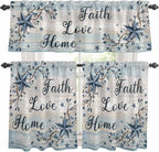 Vintage Farmhouse Kitchen Curtains Set 3 Piece by Unknown