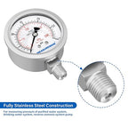 MEASUREMAN Fully Stainless Steel Hydraulic Glycerin Filled Pressure Gauge - Image 5