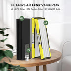 6 Packs FLT4825 HEPA Replacement Filter B & 2 Replacement Bulb Compatible - Image 5