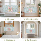 Easter Kitchen Tier Curtains 36 Inch Long 2 Panel Set, Rod Pocket Half Window - Image 8