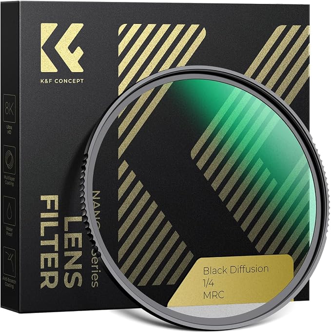 K&F CONCEPT 67mm Black Diffusion 1/4 Filter Mist Cinematic Effect Filter by KFCONCEPT