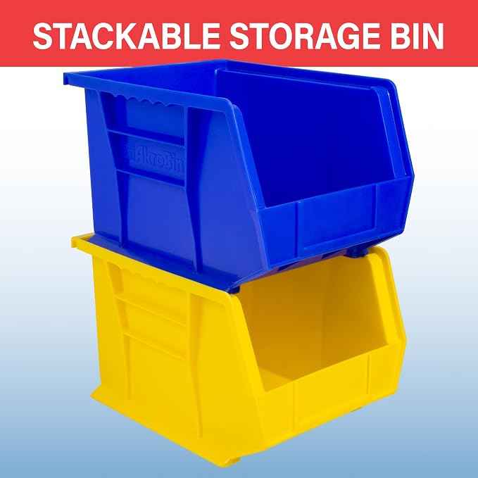 Akro-Mils 30239 AkroBins Plastic Storage Bins, Space-Saving Stackable Bins