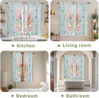 Easter Window Curtains 63 Inch Long 2 Panel Set, Rod Pocket Bedroom Curtains & - Image 8