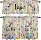 Happy Easter Kitchen Curtains Set 3 Piece by Unknown