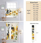 Yellow Sunflowers Bedroom Curtains 72 Inch Length, Window Curtains Tab Top - Image 8