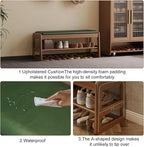 AQIMUELE Shoe Rack Bench, 2 Tiers Shoe Bench - Image 6