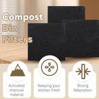 Biaungdo 6 Pack 5 Inch Sqaure Charcoal Filter Replacements - Image 2
