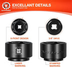 BLACKROBOT 32mm Low Profile Oil Filter Socket, 3/8" Drive 6-Point Oil Filter - Image 4