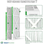 16x25x1 Air Filter 6 Pack, Durable MERV 8 Pleated Home HVAC AC Furnace Filters - Image 4
