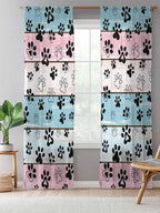 Sheer Curtains 96 Inches Long, Farmhouse Beige Wood Privacy Voile Drapes - Image 5