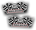 2X Engine Window Air Cleaner Sticker Decal, 322 Nailhead by Solar+Graphics+USA