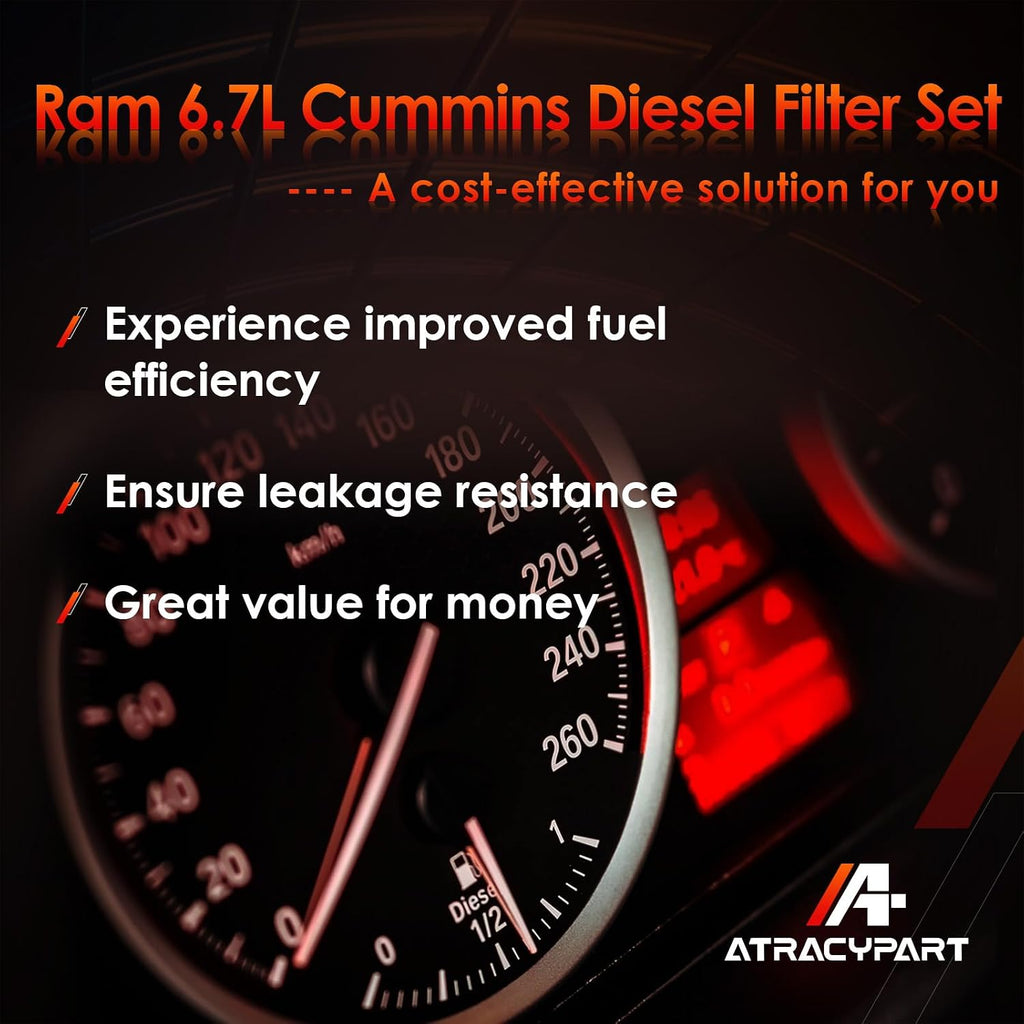 6.7 Cummins Fuel Filter Water Separator Kit Compatible with 2019–2024