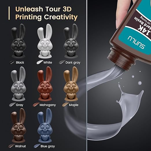 SUNLU 14K High Precision 3D Printer Resin 2KG, Standard 3D Printing Resin - Image 5