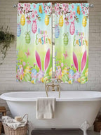 Easter Living Room Curtains 72 Inches length, Spring Bunny Colorful Rabbit Eggs - Image 7