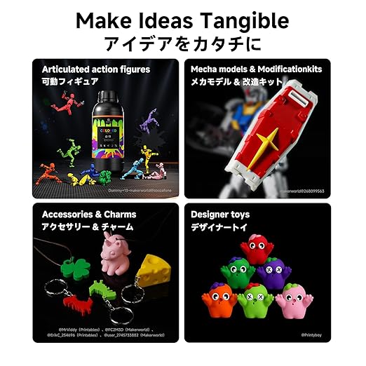 RESIONE CL-TH Tough ABS-Like Color 3D Printer Resin, Highly Saturated & Opaque - Image 3