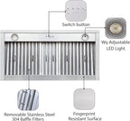 CT Copper Tailor Sloped Copper Vent Hood Island Mount, 610 CFM Exhaust Fan - Image 8