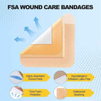 10 Pcs Silicone Foam Dressing 6x6 inch