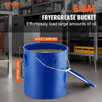 VEVOR Fryer Grease Bucket - 6 Gal Carbon Steel Oil Disposal Caddy - Image 2