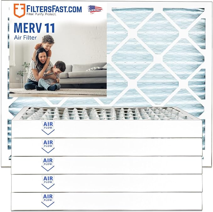 Filters Fast 16x25x2 Pleated Air Filter Merv 11, 2 inch AC Furnace Air Filters by FiltersFast