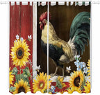 Chicken Sunflowers Living Room Curtains 96 Inch Length, Window Curtains Tab Top by Unknown