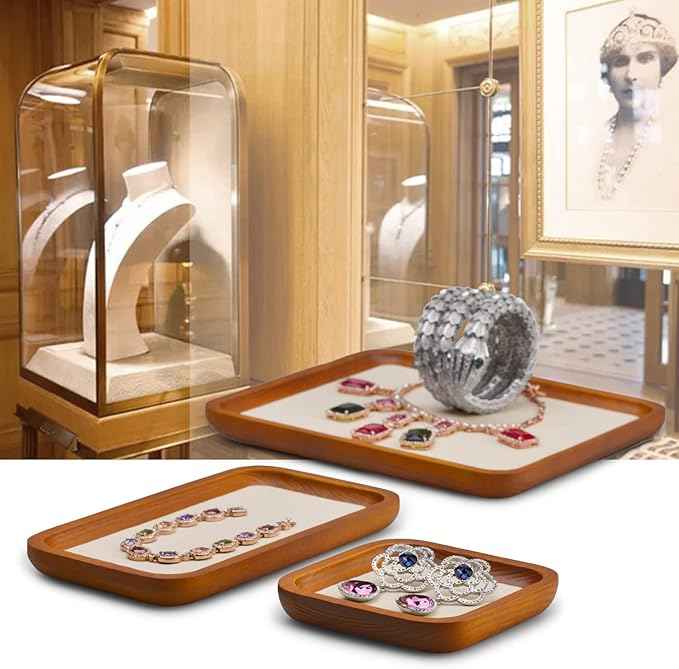 Solid Wood Jewelry Display Flat Tray