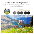 K&F CONCEPT 77mm Black Diffusion Mist Effect 1/4 & Variable ND2-32 & Circular - Image 5