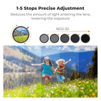 K&F CONCEPT 55mm Black Diffusion Mist Effect 1/4 & Variable ND2-32 & Circular - Image 5