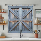 Farmhouse Wood Grain Living Room Curtains 84 Inch Length, Window Curtains Tab - Image 3