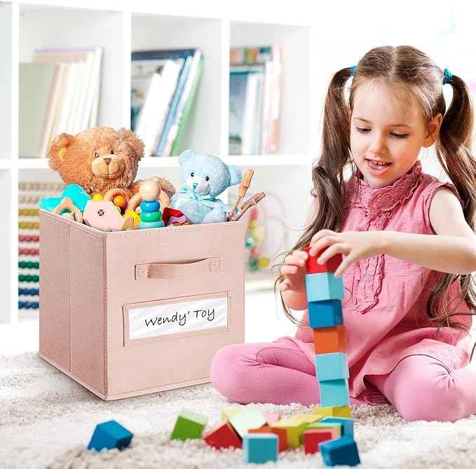 artsdi Fabric storage cubes 11 Inch Cube Storage Bin, Cube storage