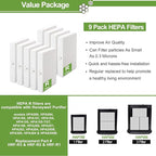 Smilyan 9 Pack Hpa300 HEPA Replacement Filter R - Image 5