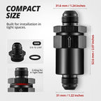 EVIL ENERGY 8AN Billet Inline Fuel Filter 30 Micron Aluminum Black - Image 2