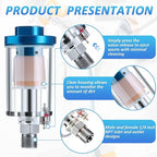 Mudder 2 Pcs Compressed Air Filter Water Oil Separator 1/4 Inch NPT Inlet and - Image 4