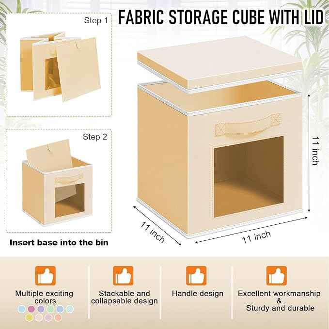 10 Pcs Fabric Storage Cube