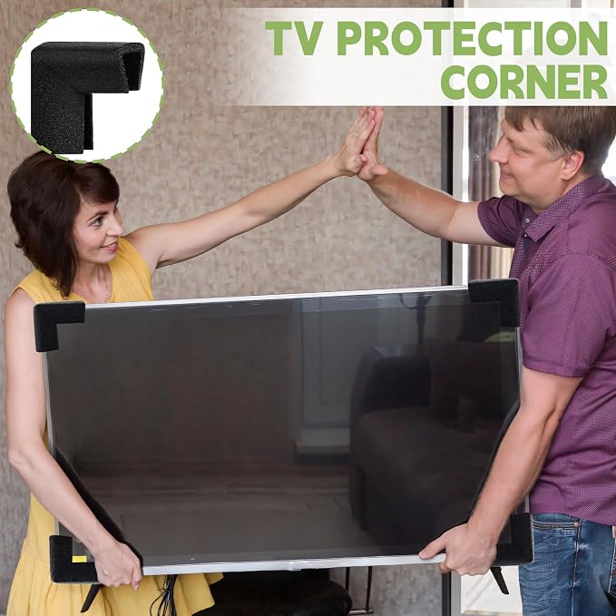 48 Pcs Foam Corner Protectors for Shipping, L-Shaped Edge Guards for TV Moving - Image 6