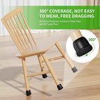 24 Pcs Silicone Chair Leg Floor Protectors
