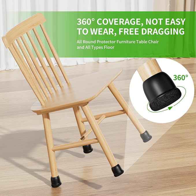 24 Pcs Silicone Chair Leg Floor Protectors