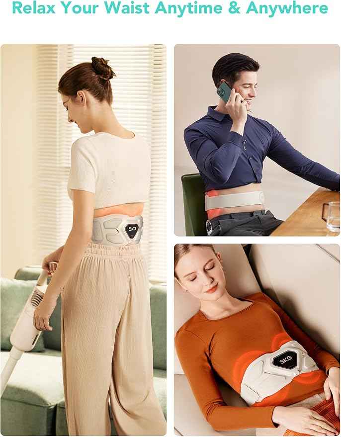 SKG Lower Back Massager for Pain Relief Deep Tissue Christmas Gifts for Men