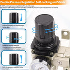 3/4" NPT Industrial Grade 3 Stage Air Compressor Drying System, 0-240 PSI - Image 6