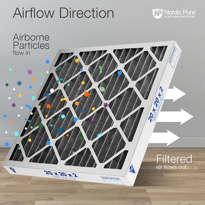 Nordic Pure 20x25x2 Furnace Air Filters MERV 8 Pleated Plus Carbon 12 Pack - Image 7