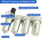 1/2" NPT Industrial Grade 4 Stage Air-Dryer-for-Compressor, - Image 4