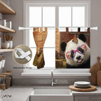 Farm Panda Kitchen Curtains 36 Inch Length, Small Window Curtains Tab Top - Image 5