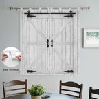 Farmhouse Wood Grain Bedroom Curtains 72 Inch Length, Window Curtains Tab Top - Image 4