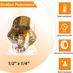 2pcs 1/2" NPT x 1/4" NPT Brass Nipple, 1/2 to 1/4 Adapter Fitting Reducing - Image 4