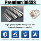 1" NPT Male to 3/4" NPT Female Hex Bushing Reducer, 304 Stainless Steel NPT - Image 2