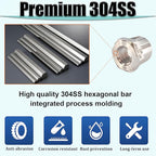 3/8" NPT Male to 1/4" NPT Female Hex Bushing Reducer, 304 Stainless Steel NPT - Image 2