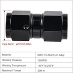 EVIL ENERGY 8AN Female to 8AN Female Straight Swivel Coupler Union Fitting - Image 2